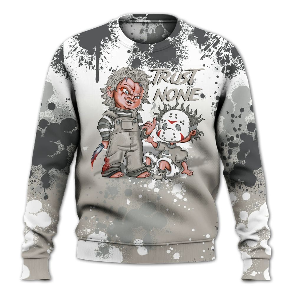 Sweatshirt To Match Dunk Low Appears Oreo - Trust No One Scary All Over Print