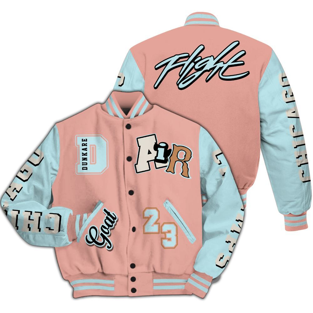 Varsity Jacket To Match Dunk Low Glacier Arctic - AIR Number 23 GOAT All Over Print