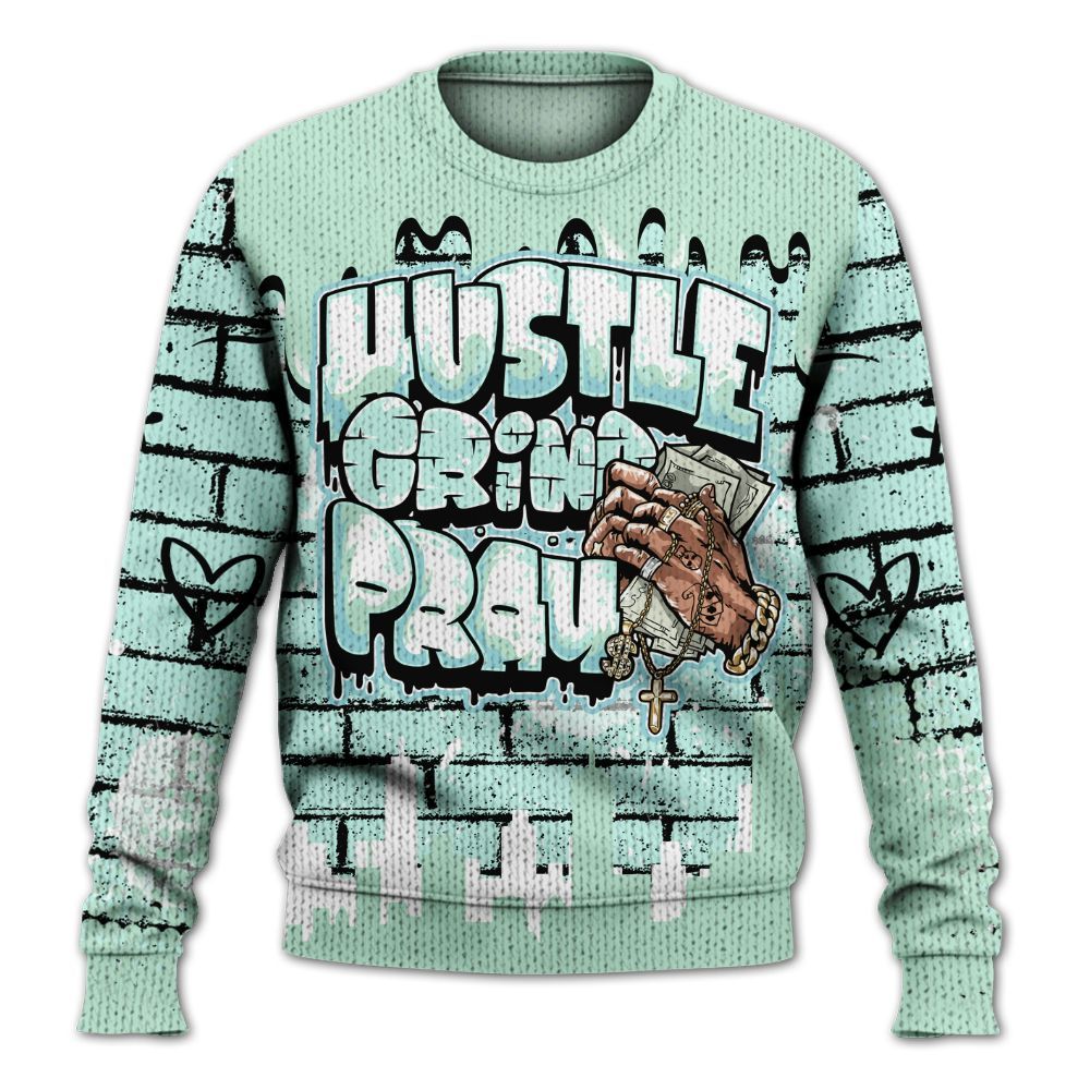 Sweater To Match Retro Low Igloo 11s - Hustles Grind Pray Drip Graphic