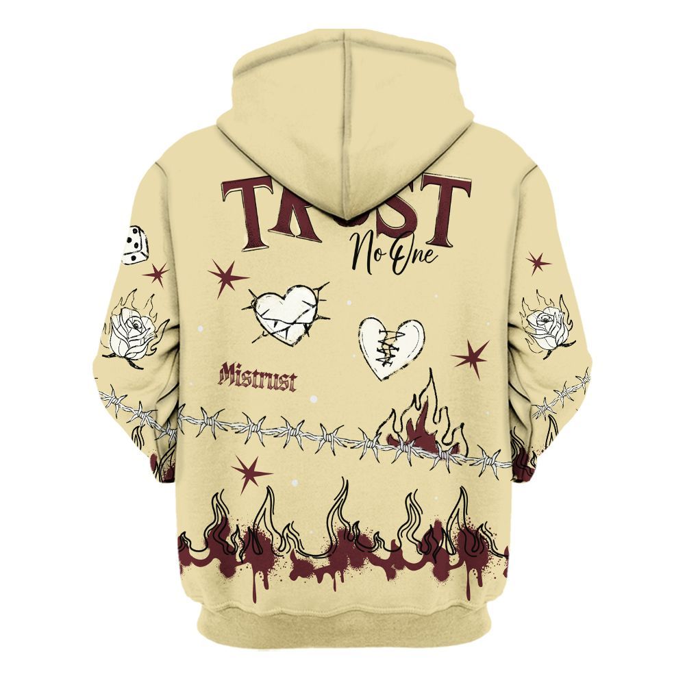 Hoodie To Match Women Phantom 12s - Trust No One Snake-Bite Doodle Crayon All Over Print