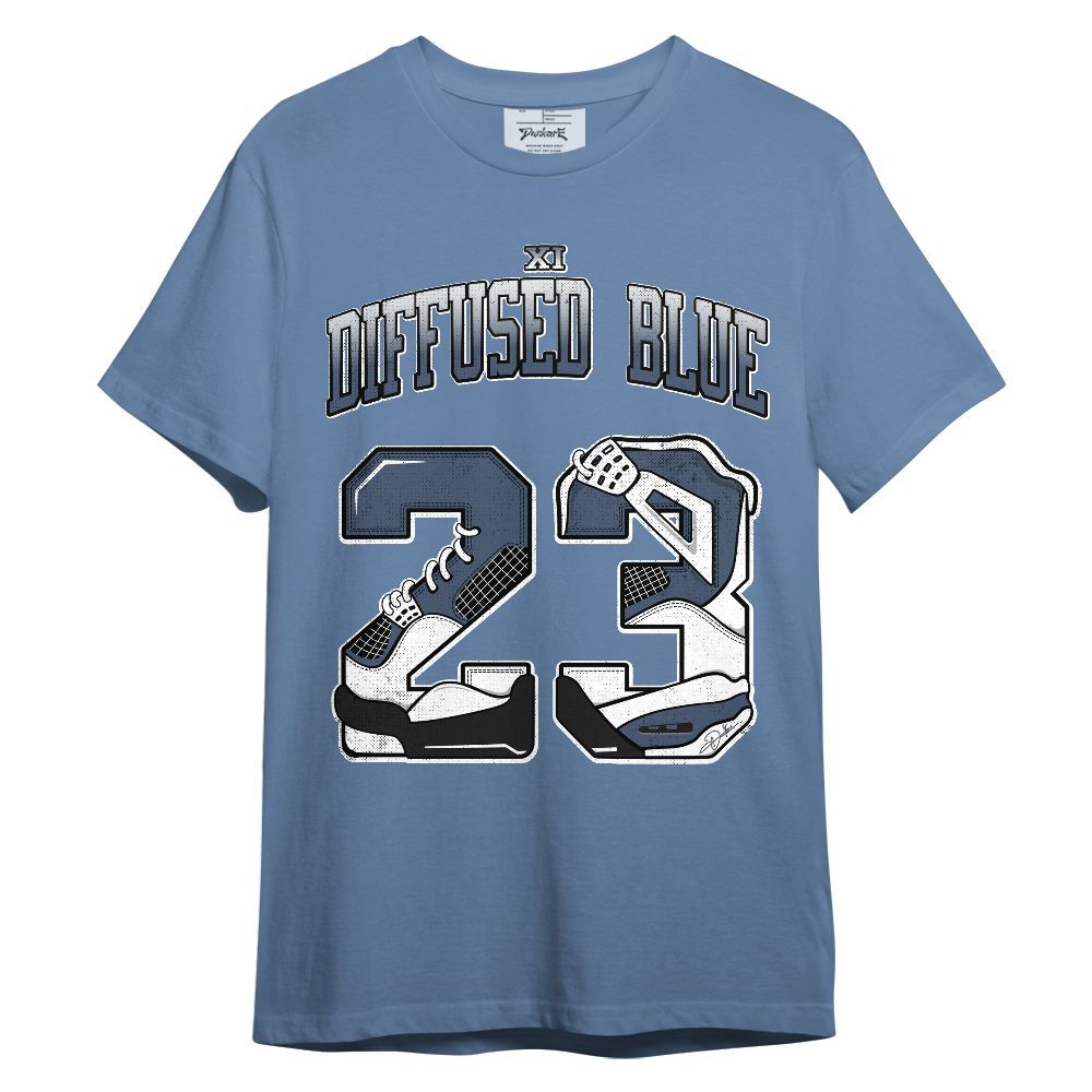 Shirt To Match Low Diffused Blue 11s - Number 23 Dirty 4s Unisex Shirt