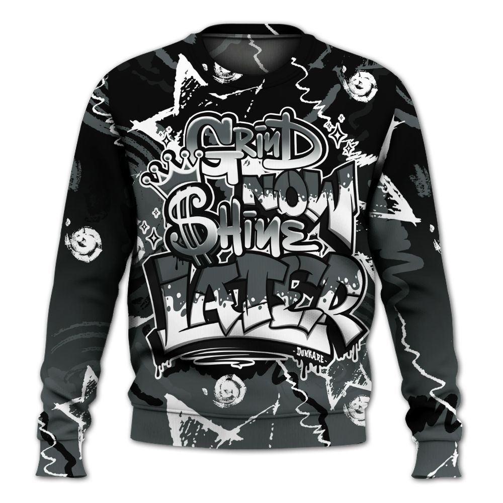 Sweatshirt To Match Black RM Nigel Sylvester 4s - Grind Shine Later Drip All Over Print