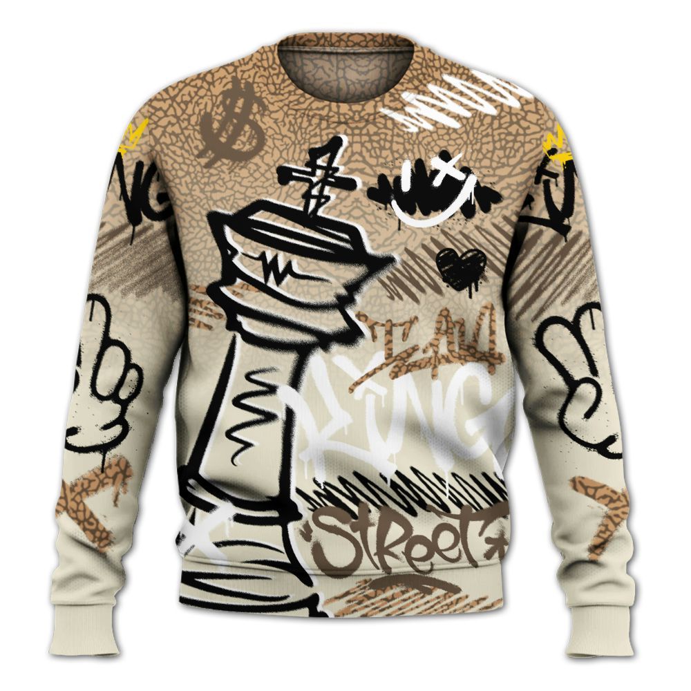 Sweatshirt To Match Orewood Brown 3s - Street King Chess Streetwear All Over Print