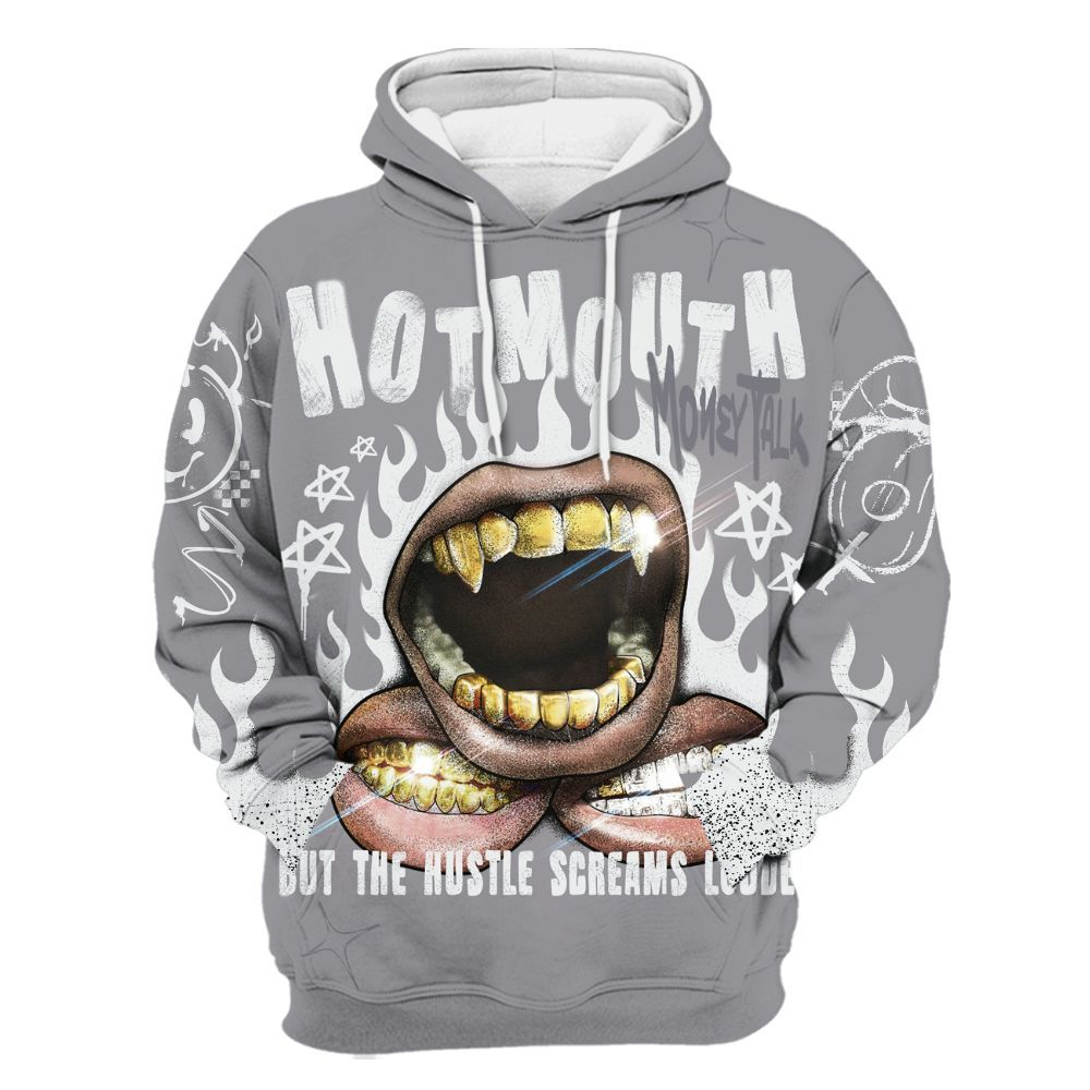 Hoodie To Match Low Cement Grey 11s - Mouth Burning Street Style All Over Print