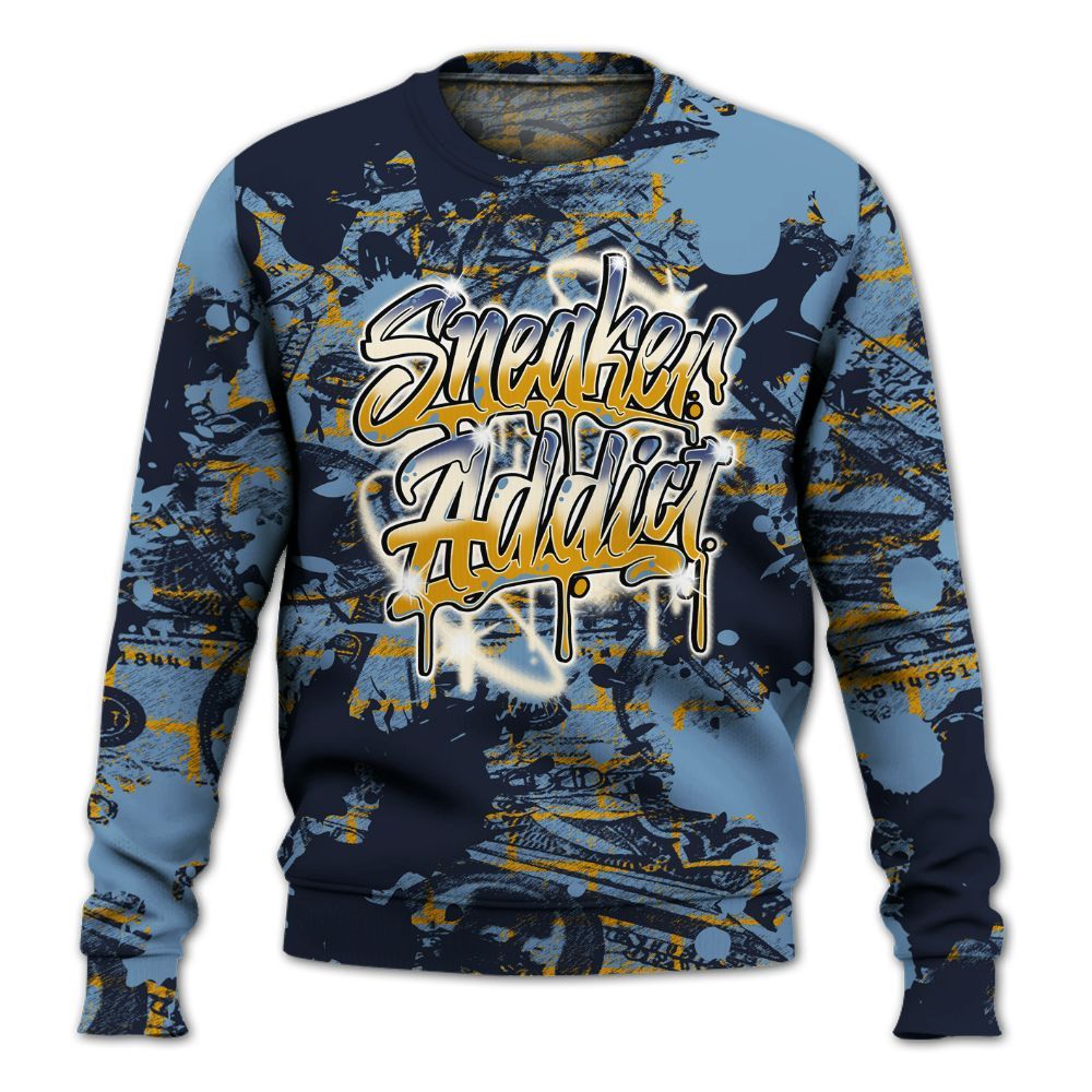 Sweatshirt To Match High OG First In Flight 1s - Addiction Sneakers Graphic Street Art All Over Print