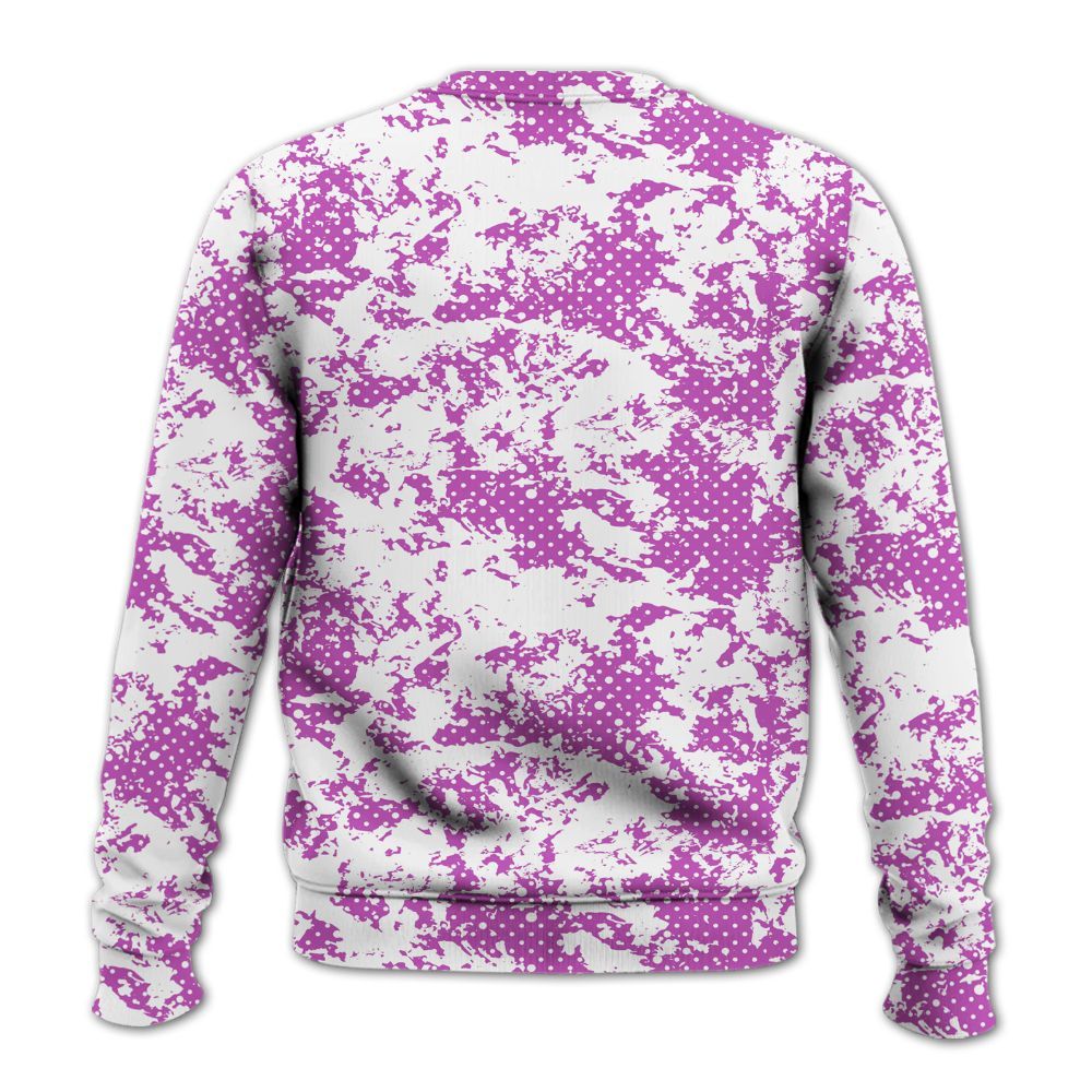 Sweatshirt To Match Hyper Violet 4s - Show Me The Money Retro All Over Print
