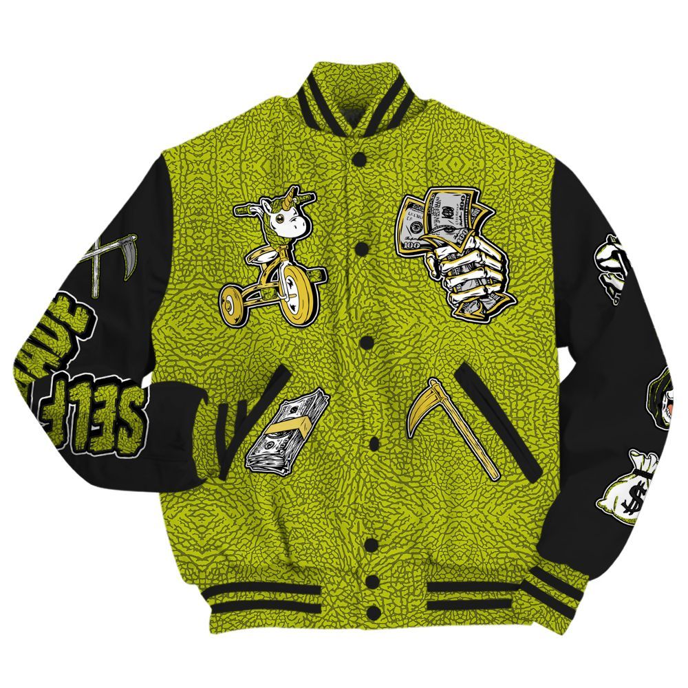 Varsity Jacket To Match Dunk Low QS Halloween Skull - Self Make Skeleton All Over Print