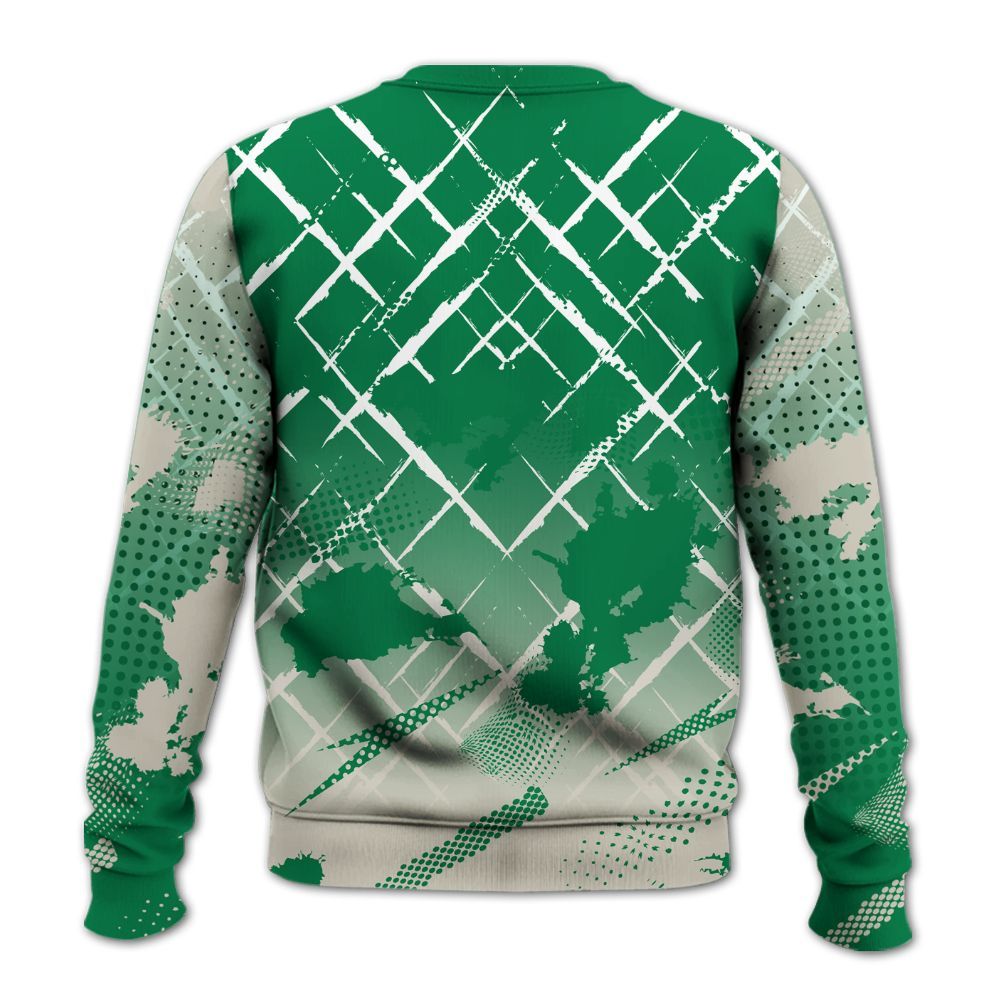 Sweatshirt To Match Lucky Green 2s - Halftone Stand Business Dripping All Over Print