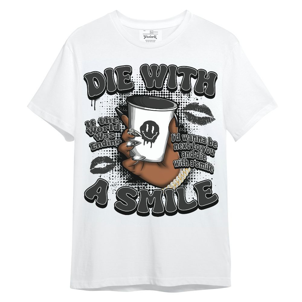 Shirt To Match White Thunder 4s - Die With A Smile Graphic Unisex Shirt