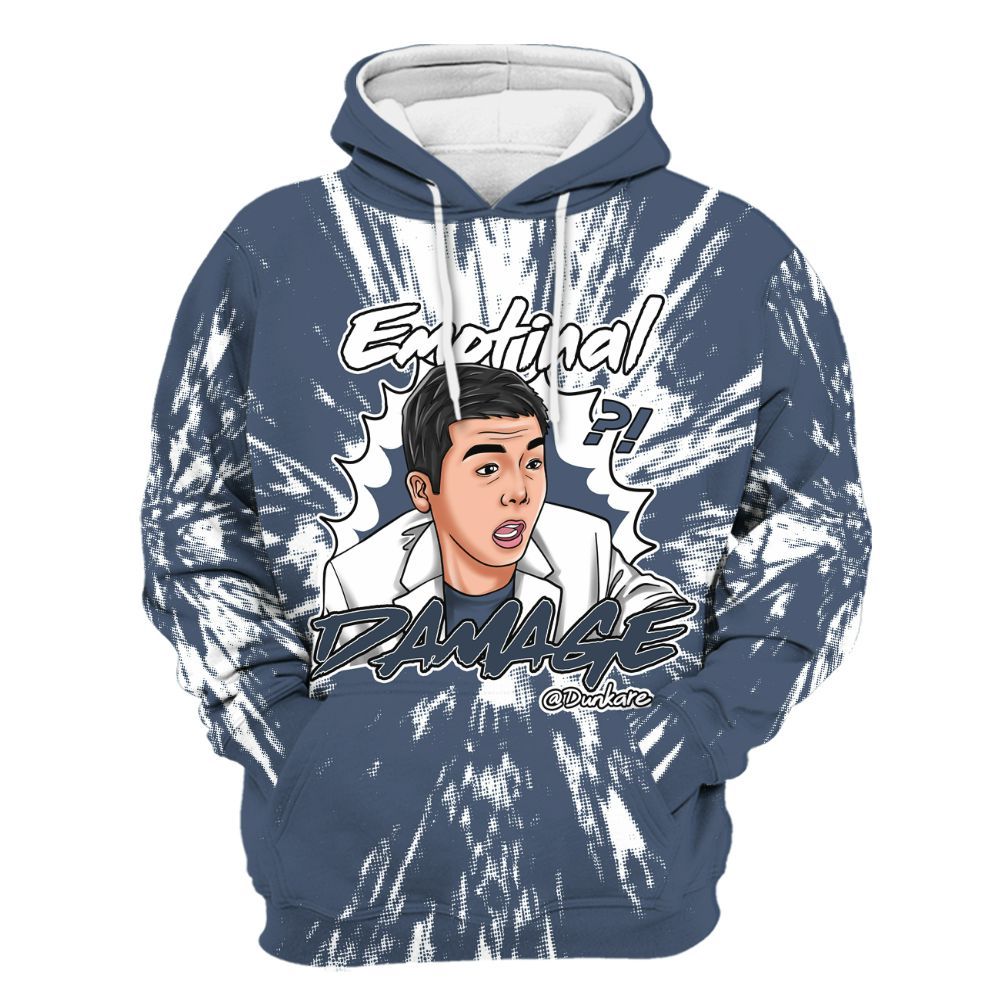 Hoodie To Match Low Diffused Blue 11s - Damaged Meme Shirt Unisex Outfit All Over Print