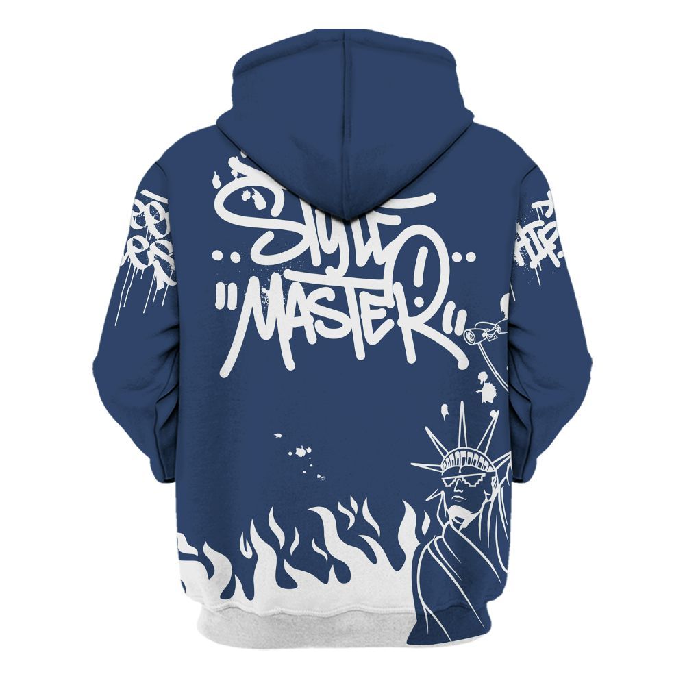 Hoodie To Match Low 85 Metallic Blue 1s - Graphic Fck Around Find Out All Over Print