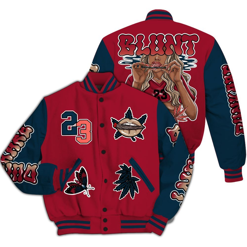 Varsity Jacket To Match Mid Multi Color 2022 1s - Bluntz Unique All Over Print