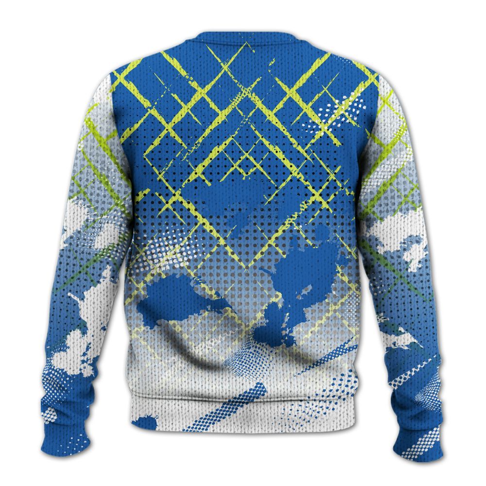 Sweater To Match Griffey Max 1 Varsity Royal - Halftone Stand Business Dripping Graphic