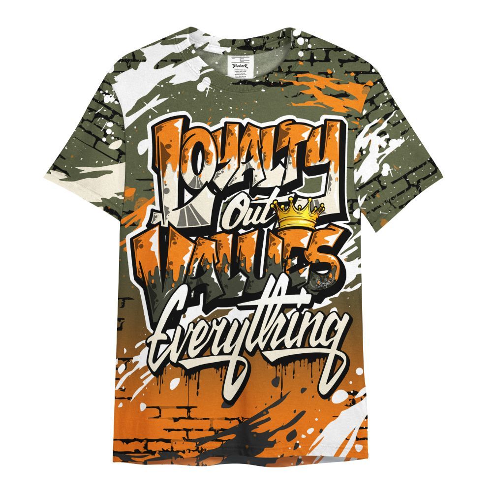 Shirt To Match Retro Undefeated 4s - Values Of Loyalty Drip All Over Print