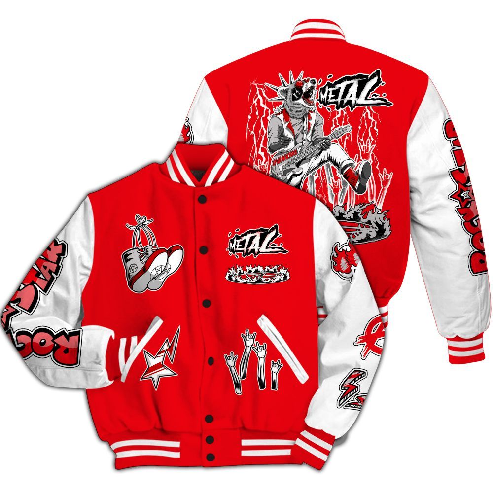 Varsity Jacket To Match Air Max 1 Low Poly - Punk Rock Raccoon All Over Print