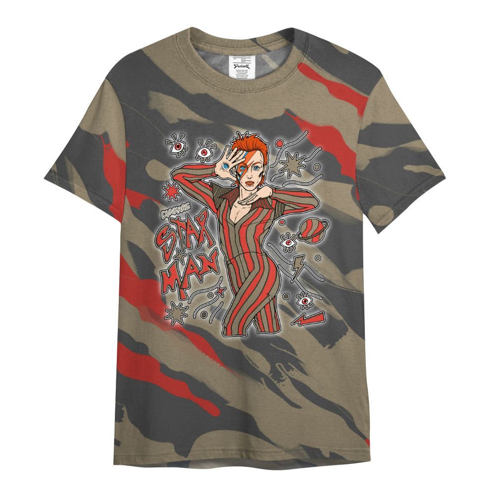 Shirt To Match Olive 9s - Starmans Graphics Colored All Over Print