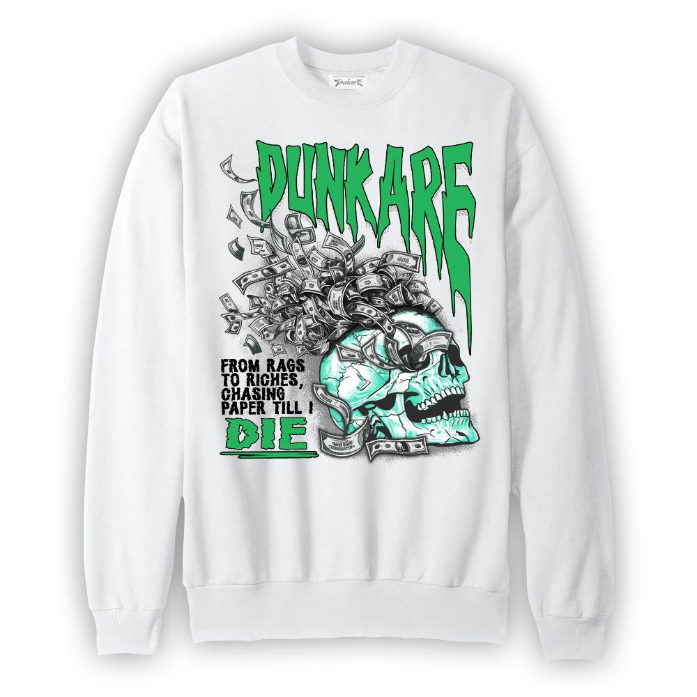 Sweatshirt To match Black Green Glow 3s Sweatshirt - From Rags To Riches Graphic