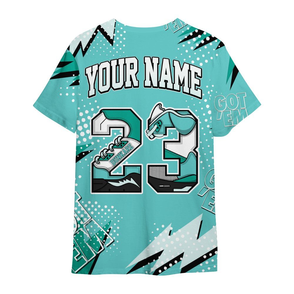 Shirt To Match KD 4 Easter Mint Candy - 23 Custom Name 5s All Over Print