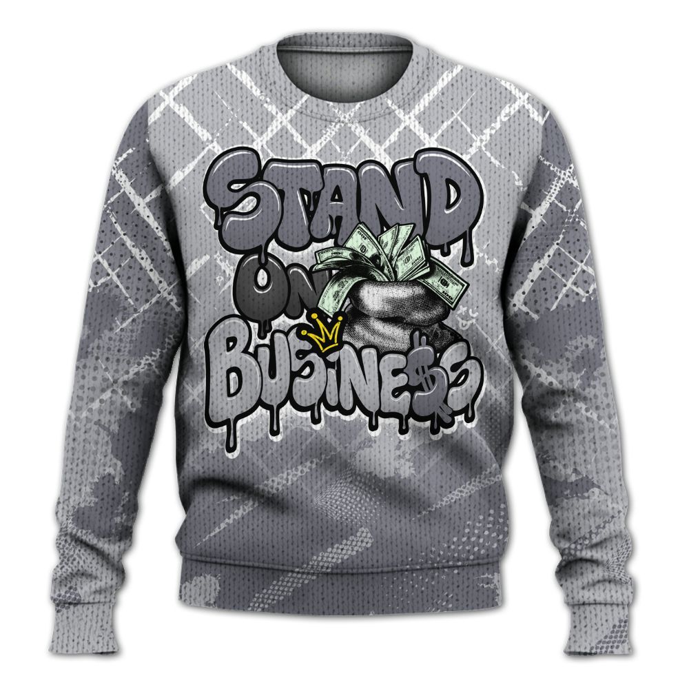 Knitted Sweater To Match Low Cement Grey 11s - Halftone Stand Business Dripping