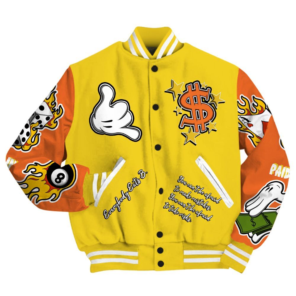 Varsity Jacket To Match Max 95 Woven Multi - Everybody Paid In Full Graphic All Over Print