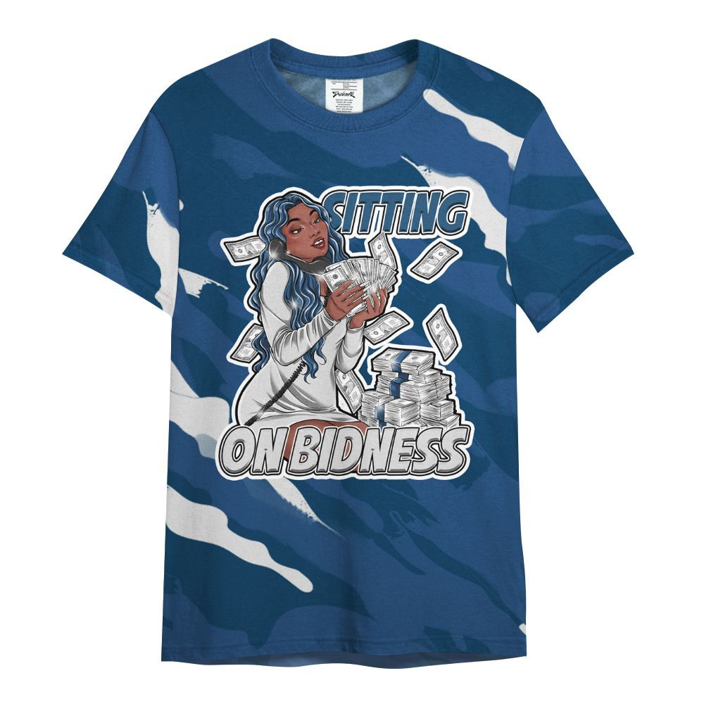 Shirt To Match High OG Midnight Navy 1s - Bidness Colored All Over Print
