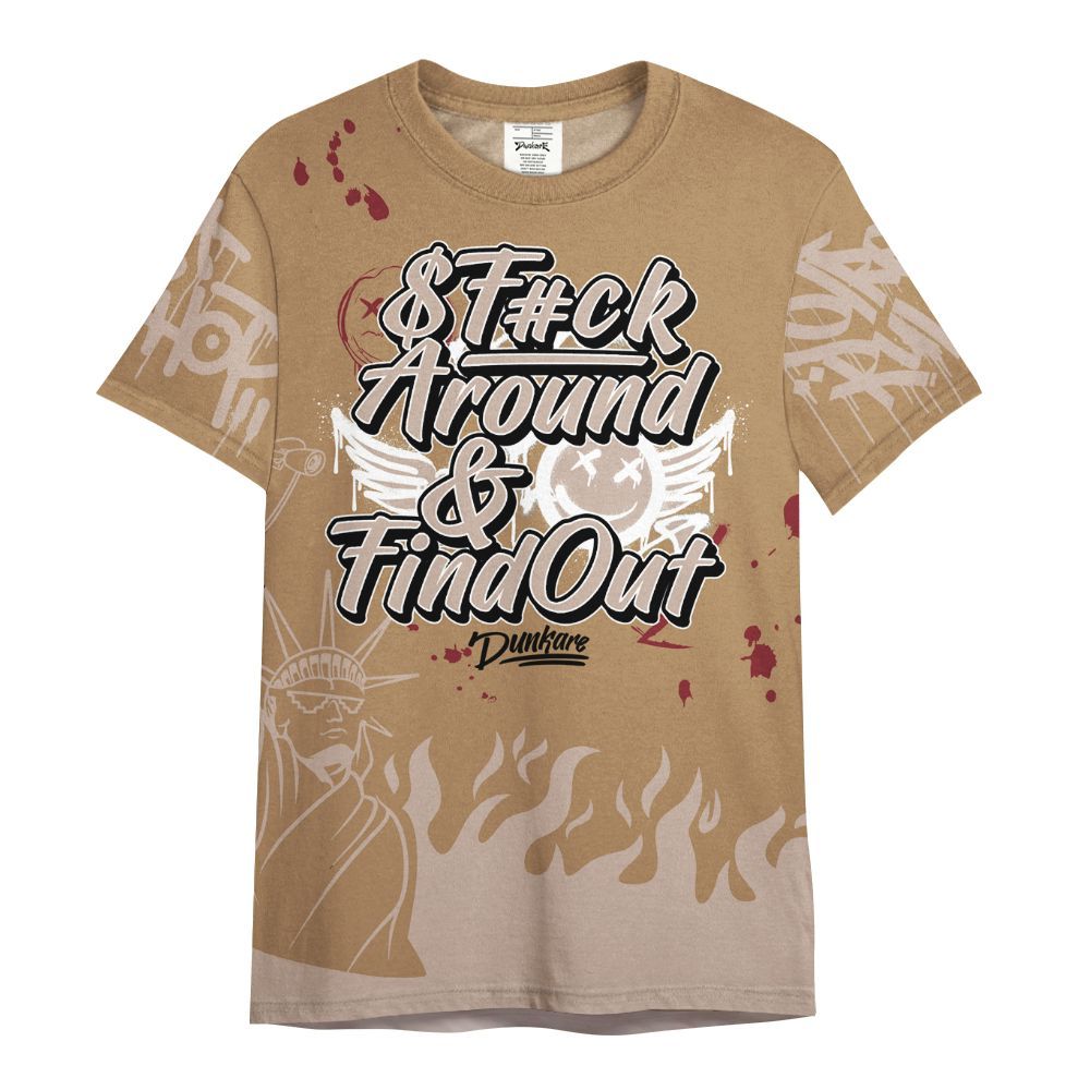 Shirt To Match Kobe 4 Gold Medal - Graphic Fck Around Find Out All Over Print
