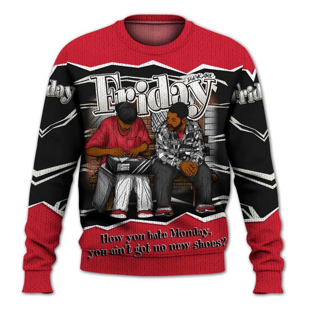 Sweater To Match Flight Club 4s - Friday Movie 90s TV Graphic