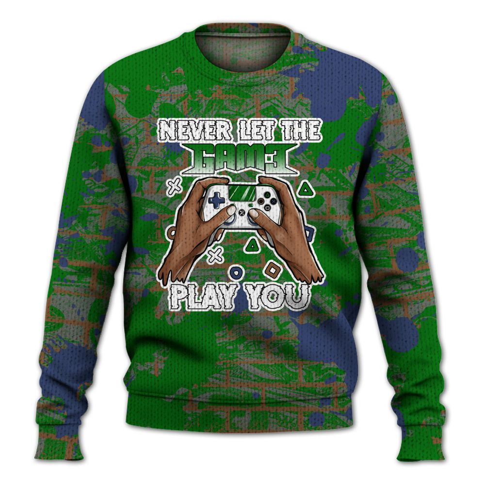 Knitted Sweater To Match Midnight Navy 13s - PlayGame Human Brick