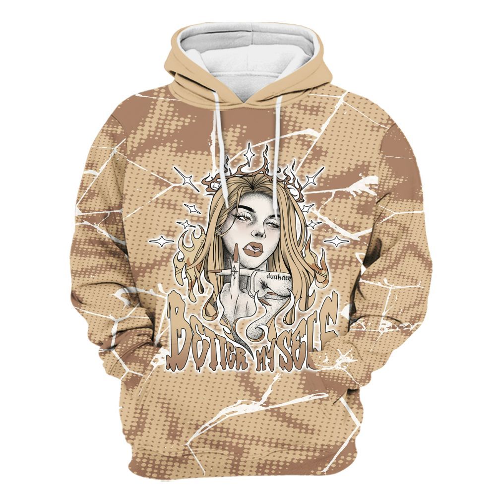 Hoodie To Match Desert Camo 3s - My-Self Crack Unique All Over Print