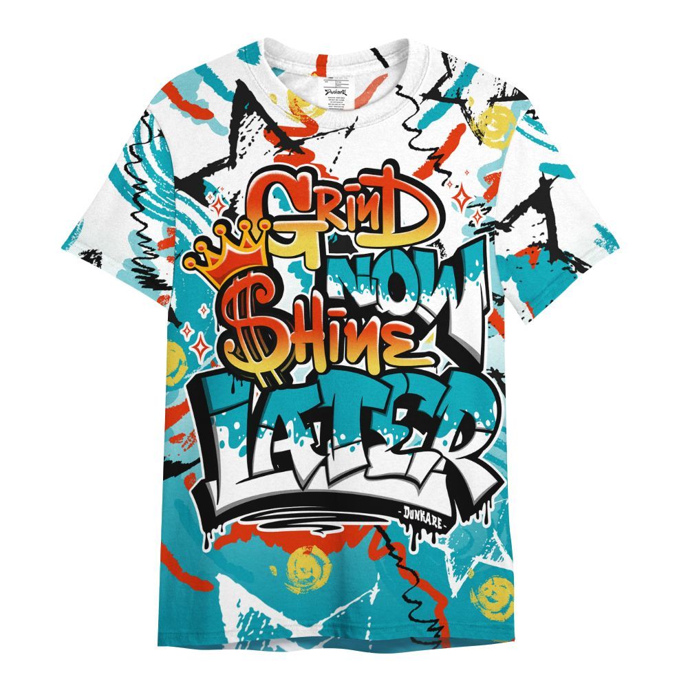 Shirt To Match Dunk Low KD 17 N7 - Grind Shine Later Drip All Over Print