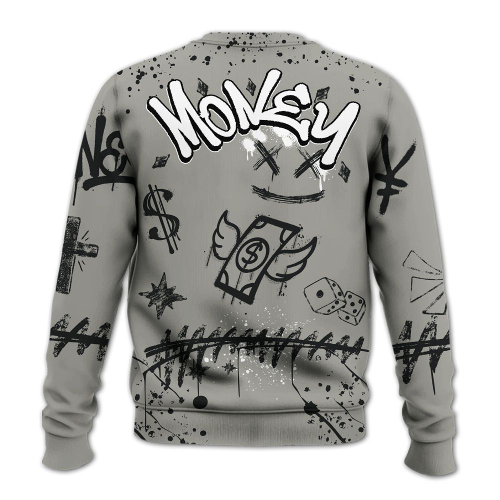 Sweatshirt To Match High Satin Shadow 1s - Everybody Paid In Full Crayon All Over Print