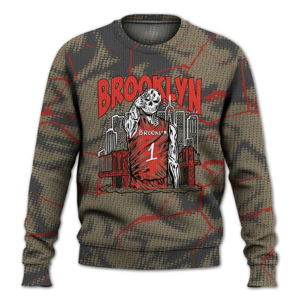 Knitted Sweater To Match Olive 9s - Brooklyn's Skeleton Crack