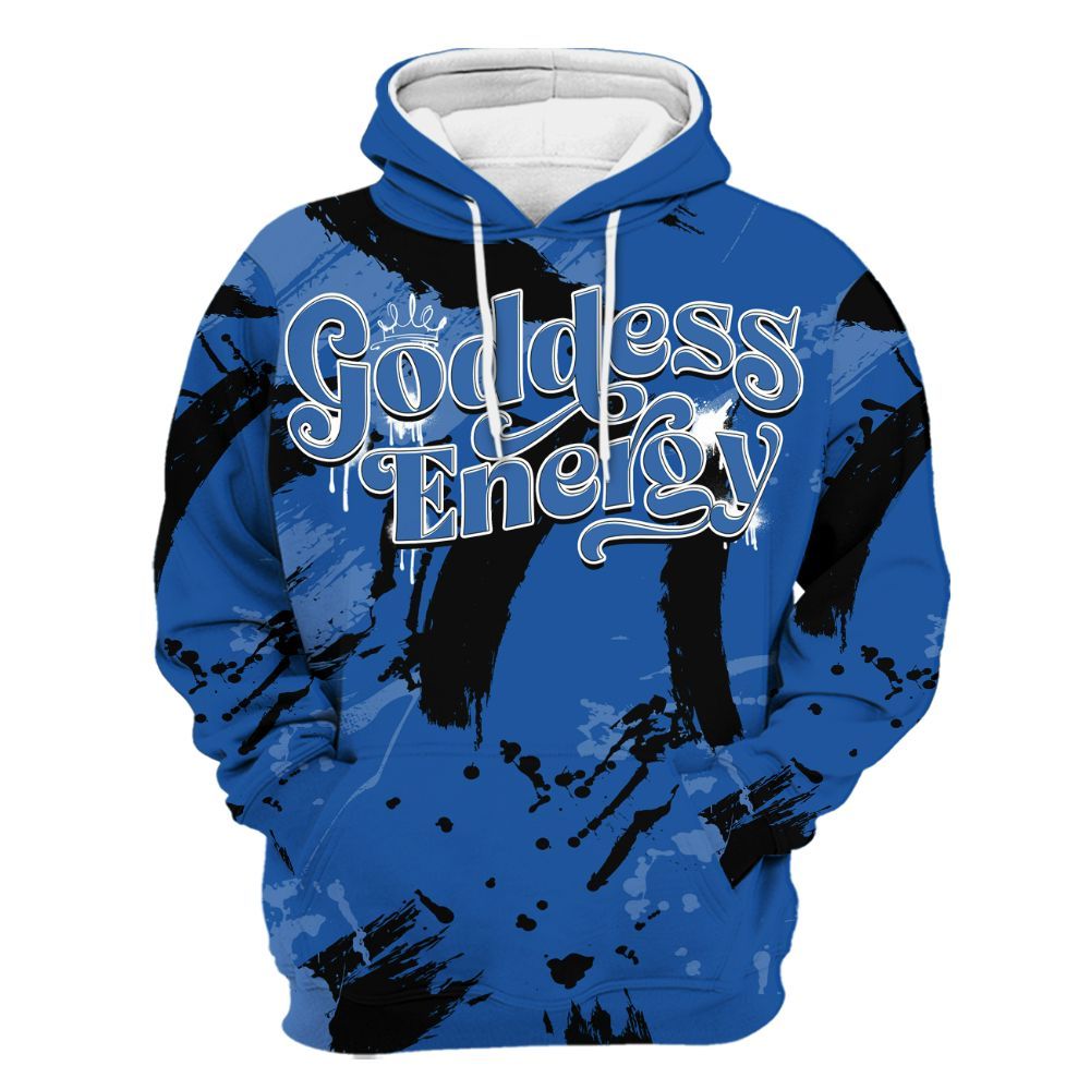 Hoodie To Match Low Space Royal 11s - Goddess Energy Retro All Over Print