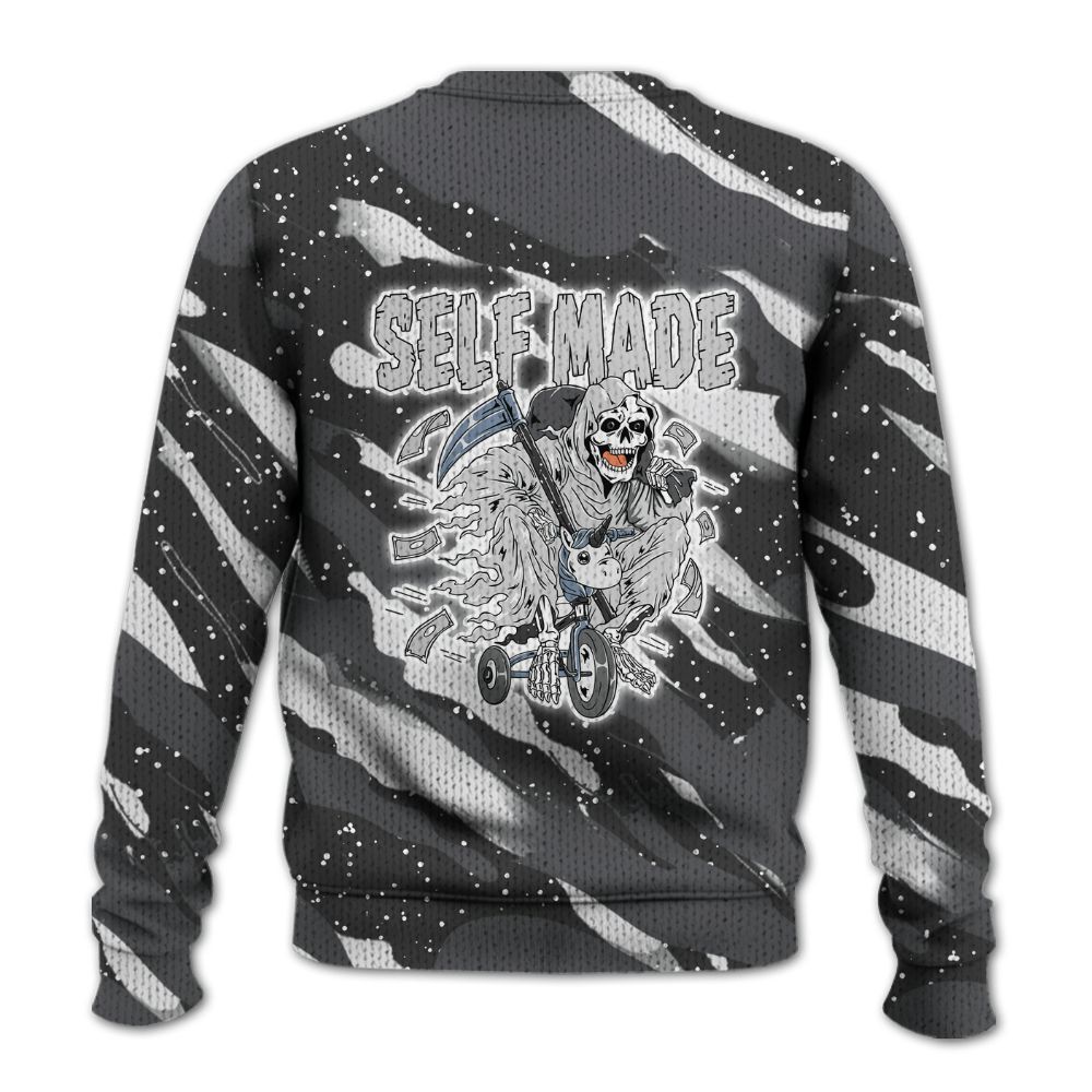 Knitted Sweater To Match Reverse Oreo 6s - Self Make Skeleton Colored