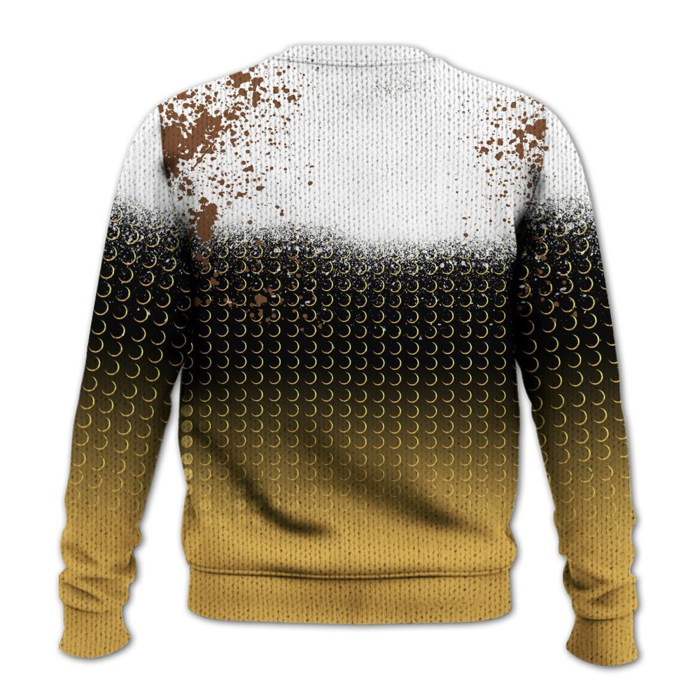 Knitted Sweater To Match Retro Cacao Wow 4s - Halftone Time Is Money