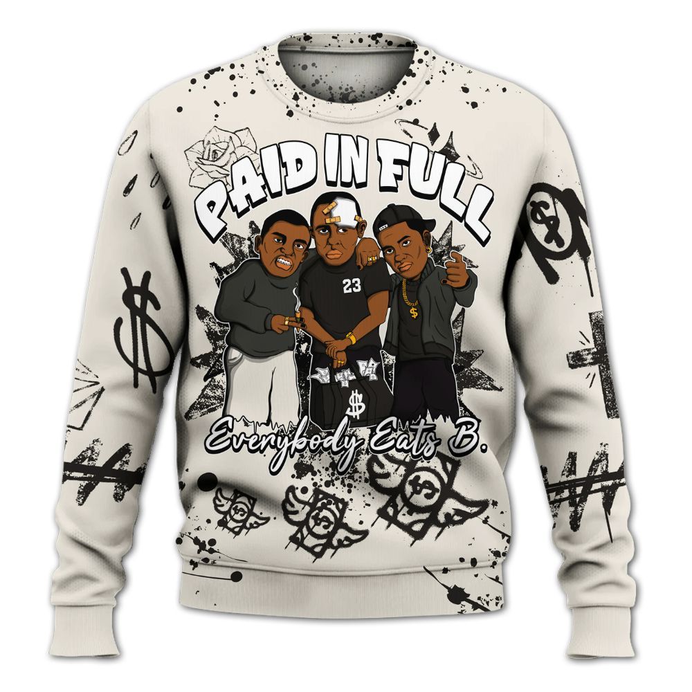 Sweatshirt To Match Air Max Plus Moonlight Swarovski - Everybody Paid In Full Crayon All Over Print