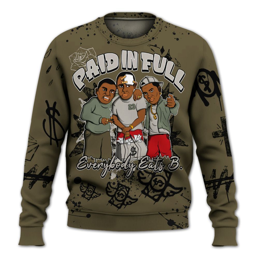 Sweatshirt To Match Dunk Low Year Of The Snake - Everybody Paid In Full Crayon All Over Print
