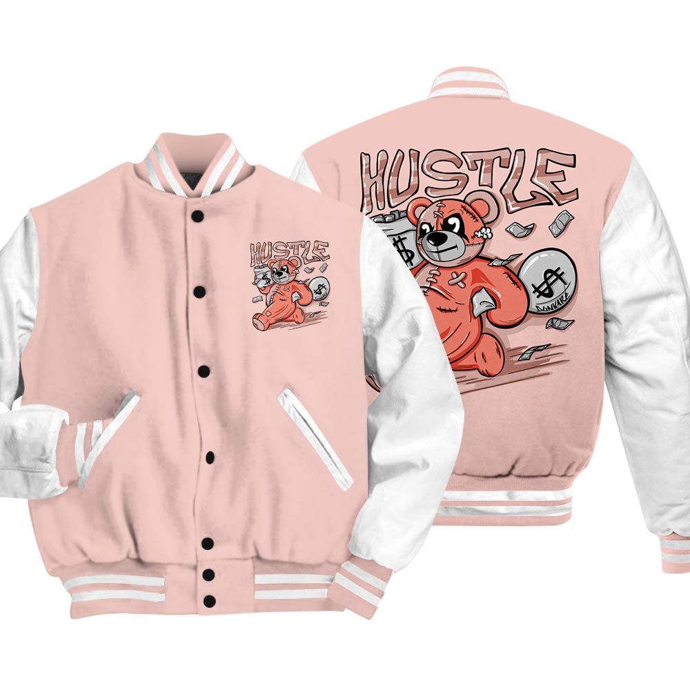 Varsity Jacket To Match Legend Pink 11s Vasity Jacket - Hustles Bear Vasity Jacket Unisex