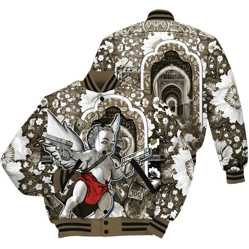 Varsity Jacket To Match Olive 9s - Angel Money Bag All Over Print