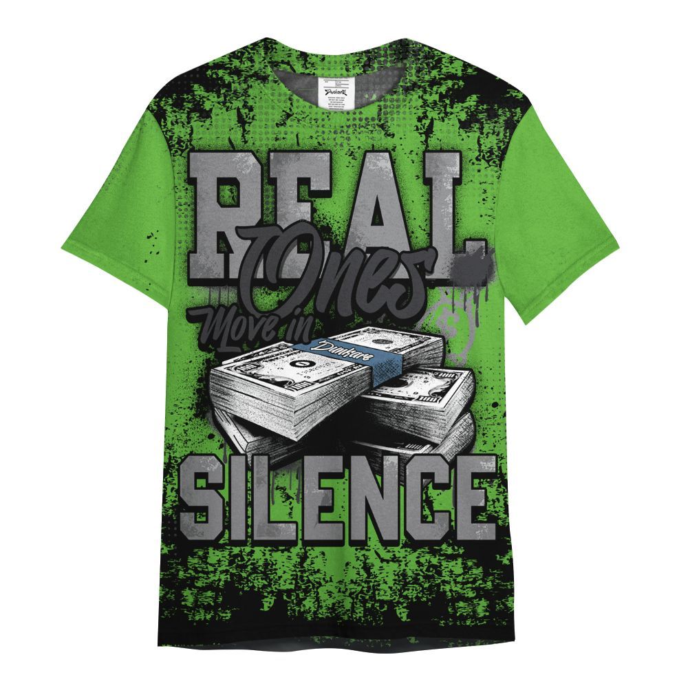 Shirt To Match Retro Green Bean 5s - Move In Silence Money Street Retro All Over Print