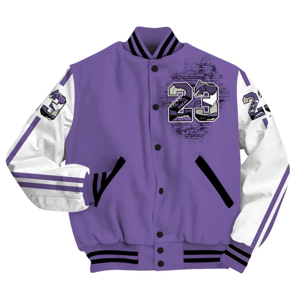Varsity Jacket To Match Dunk Low Black Raspberry - Custom Name Number 23 5s All Over Print