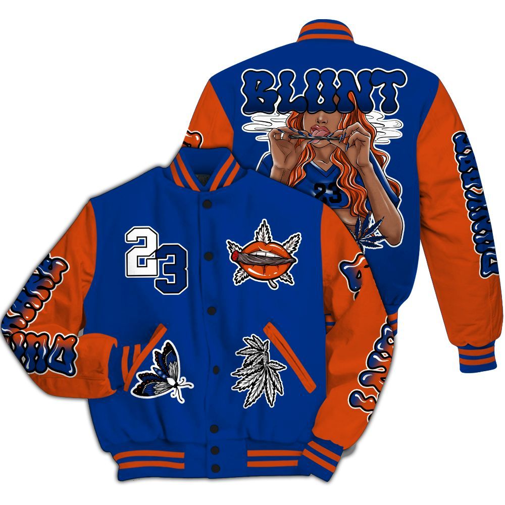 Varsity Jacket To Match Mid Knicks 1s - Bluntz Unique All Over Print