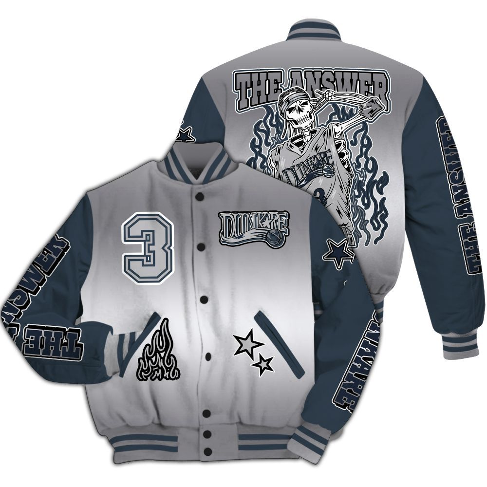 Varsity Jacket To Match Air Max 1 Jacquemus Blue - Allen Answer Skeleton All Over Print