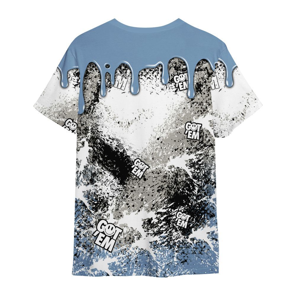 Shirt To Match University Blue 4s - Dripping 23 Drip All Over Print