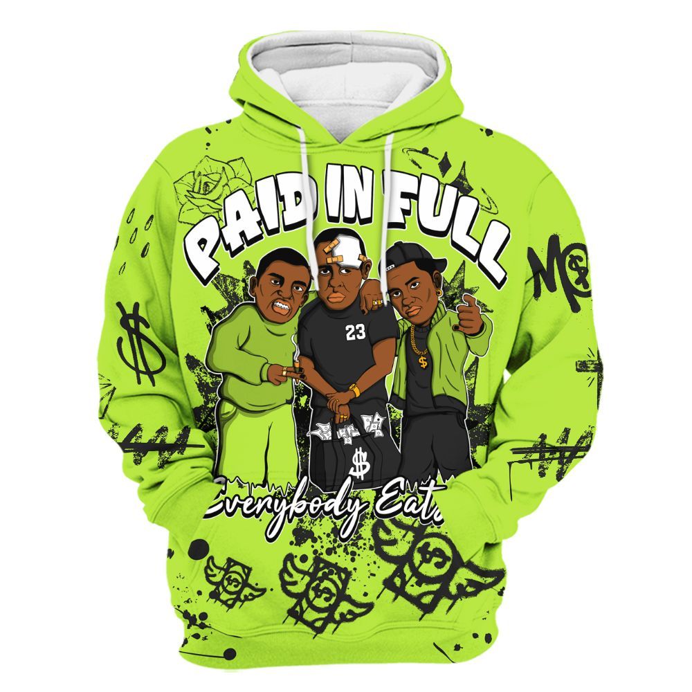 Hoodie To Match Air Force 1 Low Dance Volt - Everybody Paid In Full Crayon All Over Print