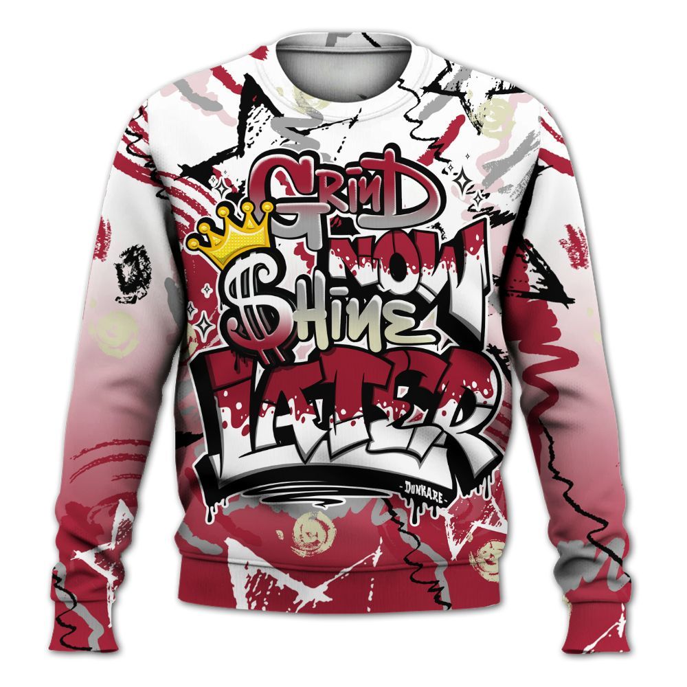Sweatshirt To Match High OG Chicago Shadow 1s - Grind Shine Later Drip All Over Print