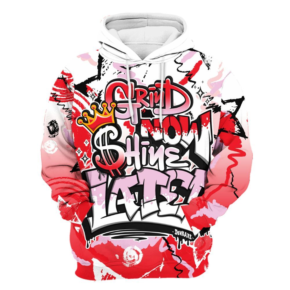 Hoodie To Match Zoom Vomero 5 Valentine's Day 2025 - Grind Shine Later Drip All Over Print