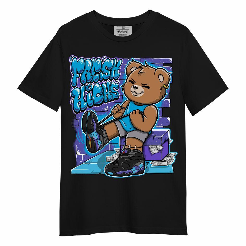 Shirt To Match Retro Aqua 8s, Fresh Kicks Street Bear Graphic
