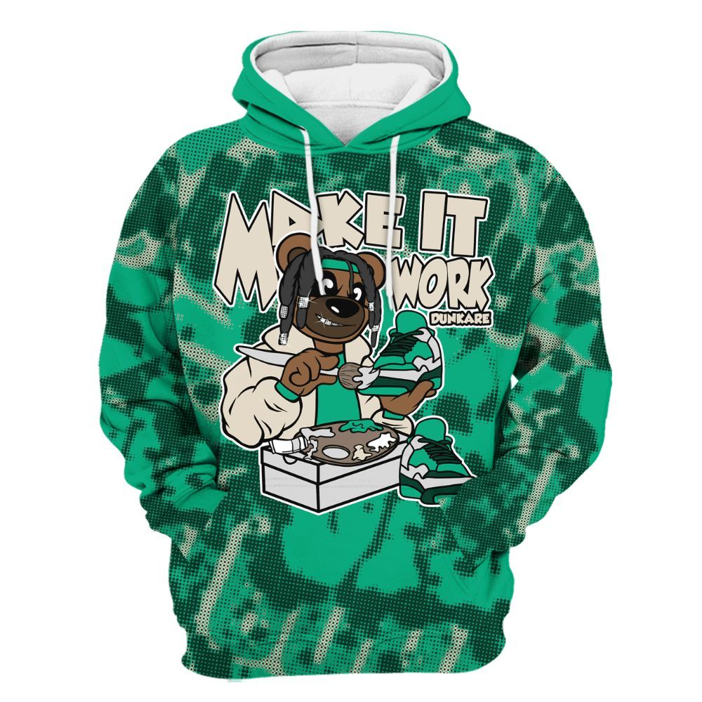 Hoodie To Match Oxidized Green 4s - Pull It Off Bear Street All Over Print