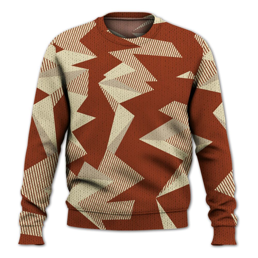 Knitted Sweater To Match Retro Eastside Golf 12s - Geometric Camouflage Pattern